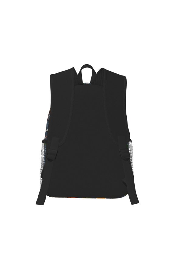 Various Herbs And Spices In Spoons Print Casual Backpack for School Work Travel Hiking with Laptop Compartment and Side Pockets Lightweight Design