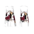 thumbnail image 1 of Horeoi Vintage Buffalo Plaid Christmas Camper Print Women's Sleeveless Dress Cotton-like Flared Hem Deep Side Pockets Above-Knee, 1 of 6