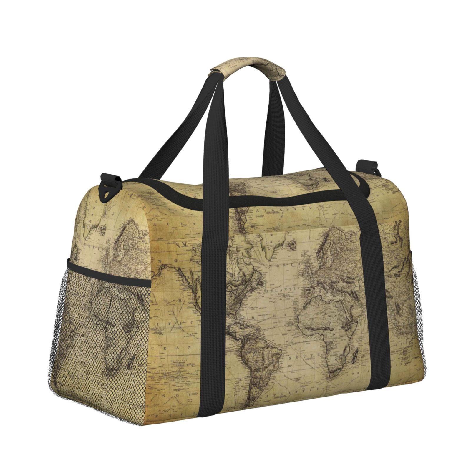 Horeoi Vintage World Map for Travel Duffle Bag with Adjustable Strap ...