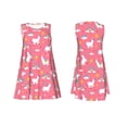 thumbnail image 1 of Horeoi Yoga Unicorn Print Women's Sleeveless Dress Cotton-like Flared Hem Deep Side Pockets Above-Knee, 1 of 6
