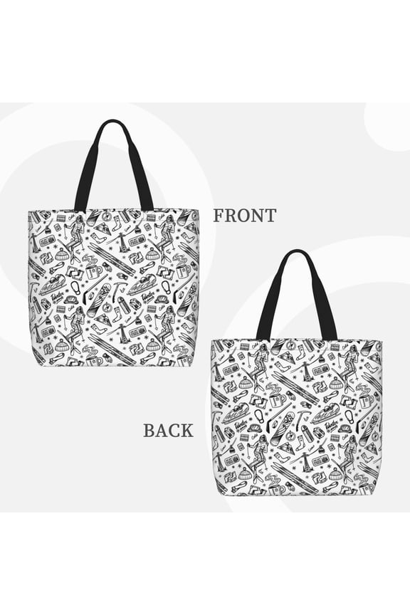 winter Ski Element for Reinforced Shoulder Tote Bag Scratch-Proof Design Spacious Organizer Crossbody Carry Daily Commute Must-Have