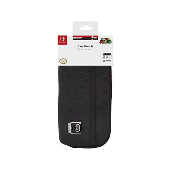 Hori - Black, Super Mario Edition, Nintendo Switch, Lux Travel, Video Game Carry Pouch