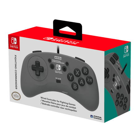 Hori - Gray, Nintendo Switch, Fighting Commander, Wired Video Game Controller
