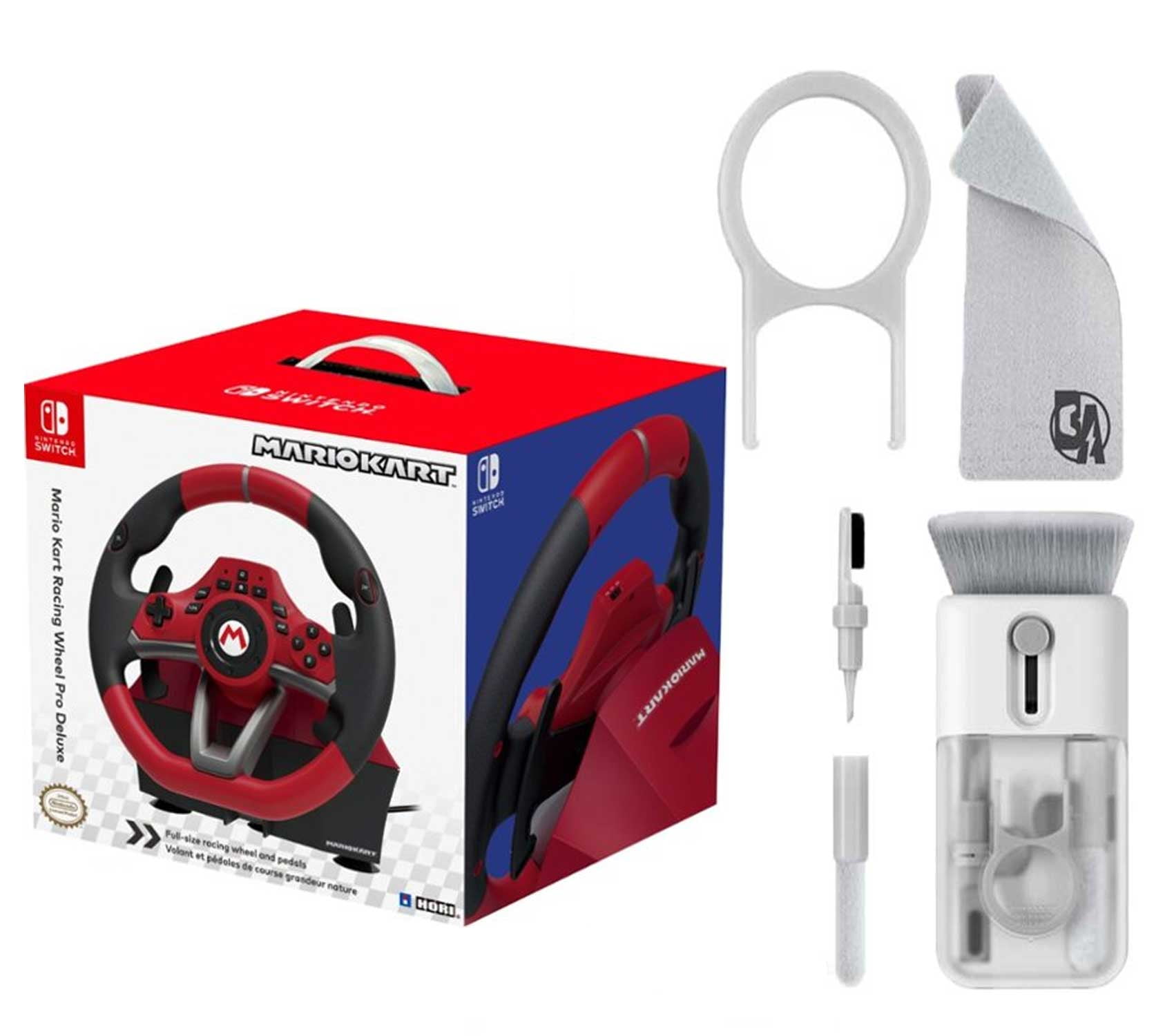 Mario Kart 8 + Racing Wheel Pro Deluxe Bundle