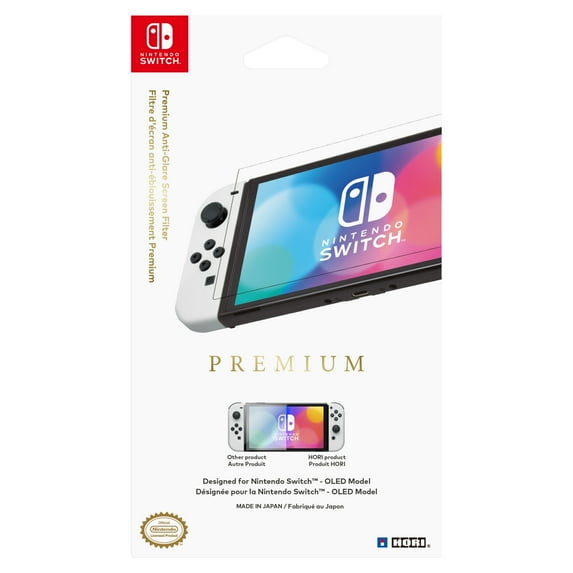 Hori - Premium, Nintendo Switch - OLED Model, Anti-Glare Screen Filter - Clear