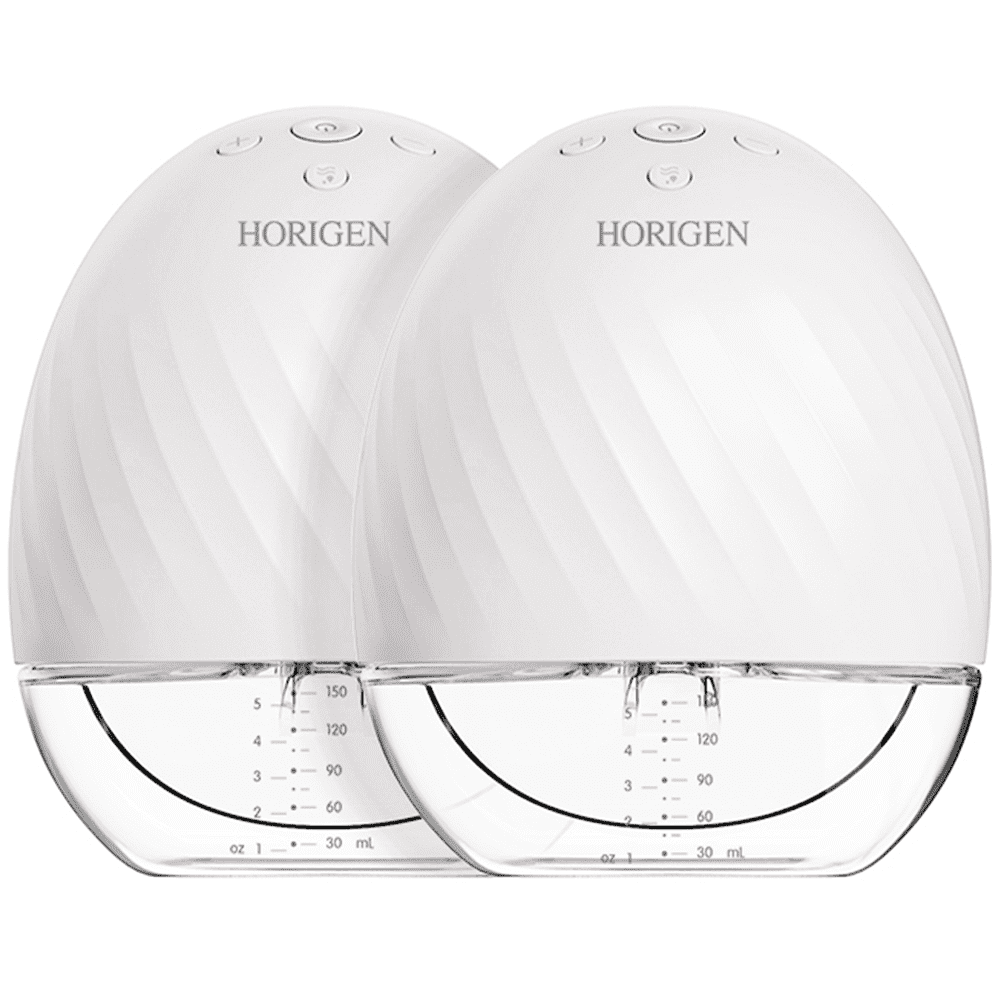 Horigen 2267A Double White Electric Wearable Breast Pump Lower Noise Hands Free Portable Automatic