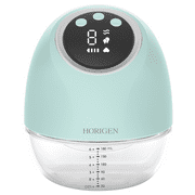 Horigen Breast Pump 2267K Single Green Electric Wearable Breast Pump LCD Panel 4 Modes 10 Suction Levels 180ml Bottle Suit for Short Flat Inverted Nipples Hands Free USB Rechargeable
