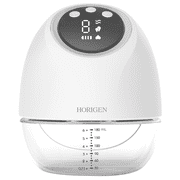 Horigen Breast Pump 2267K Double White Electric Wearable Breast Pump LCD Panel 4 Modes 10 Suction Levels 180ml Bottle Suit for Short Flat Inverted Nipples Hands Free USB Rechargeable