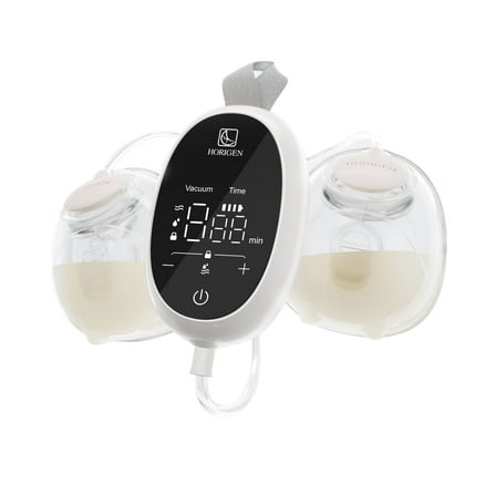 Horigen D6 Milk White Electric Hands Free Breast Pump Wearable Lower Noise Breastfeeding Strong Suction 180ml/6oz