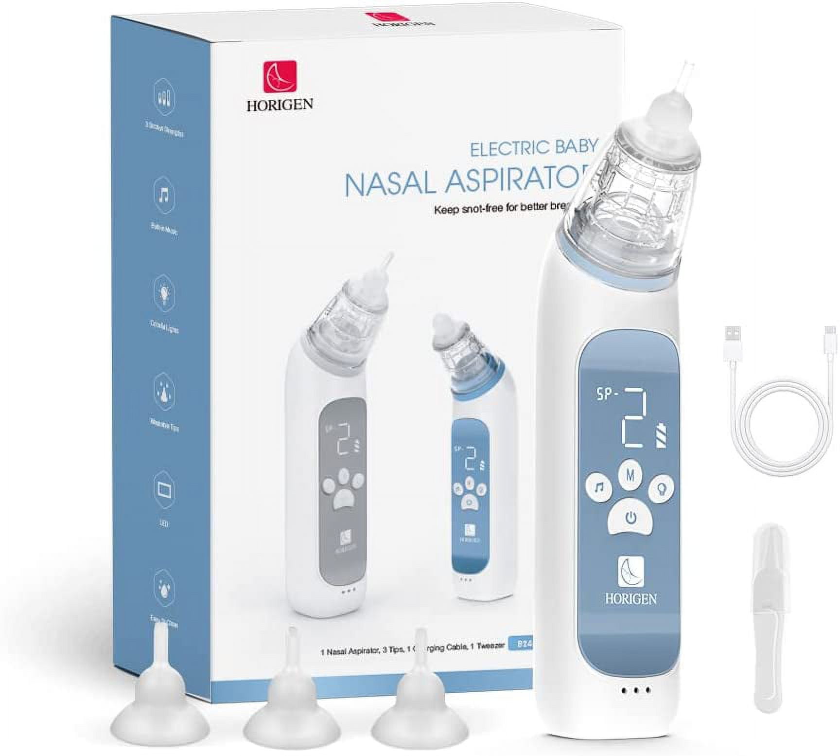 Horigen Nasal Aspirator For Baby, Rechargeable Nose Sucker For Baby