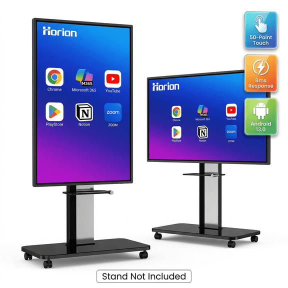 Horion Smart Board 65" 4K UHD Interactive Touch Screen Whiteboard - Android 13 & Windows Ready, 50-Point Multi-Touch for Classroom, Office, Conference