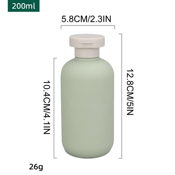 Horivan 1 Counts Leak Proof HDPE Travel Bottle Set 200 to 500ml, Refillable Flip Top Containers for Shampoo Lotion Toiletries