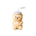 thumbnail image 1 of Horivan 1 Packs Bear Milk Tea Cup Disposable Plastic Cups with Lids Party Supplies for Bubble Tea Lemonade Iced Coffee Picnic Travel Eco Friendly, 1 of 4