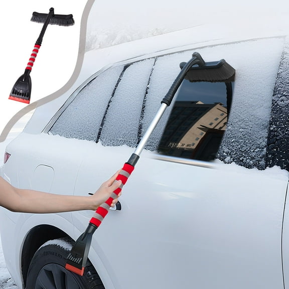 Horivan 1 Packs Car Snow Shovel Ice Scraper Brush Winter Emergency Kit Detachable Lightweight Durable All Weather Vehicle Snow Removal Tool for Adults