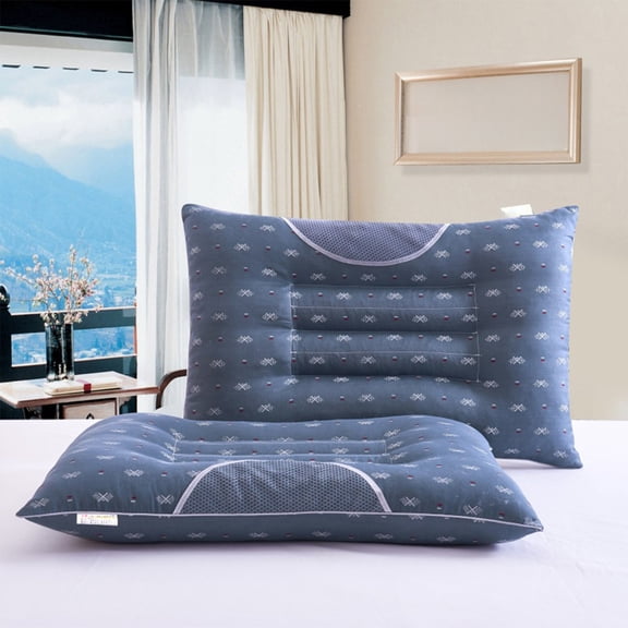 Horivan 1 Packs Cassia Seed Pillow Core Cervical Support Firm Low Profile Pillow for Neck Pain Relief and Better Sleep Hotel Quality Bedding Adjustable Comfort