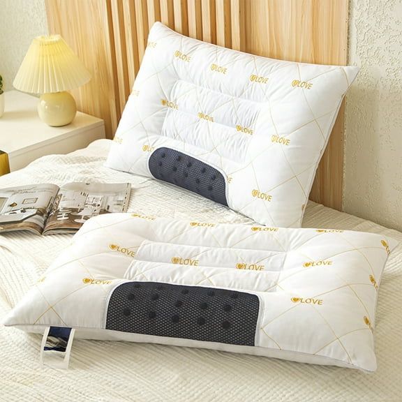 Horivan 1 Packs Cassia Seed Pillow Core Cervical Support Firm Low Profile Pillow for Neck Pain Relief and Better Sleep Hotel Quality Bedding Adjustable Comfort