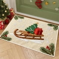 thumbnail image 1 of Horivan 1 Packs Christmas 3D Embroidery Door Mat Non Slip Absorbent Kitchen Rug Holiday Home Decor Washable Floor Mat for Entryway Bathroom, 1 of 6