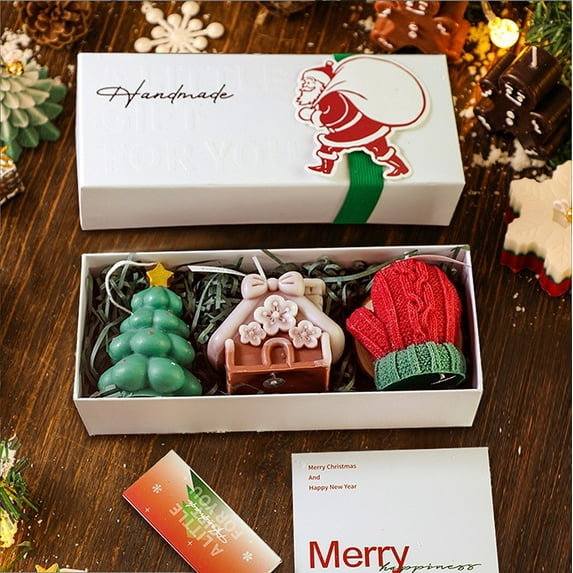 Horivan 1 Packs Christmas Scented Candle Gift Holiday Home Decor with Soy Wax Natural Aromatherapy for Festive Party Decorations Relaxing Gifts Family Friends