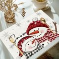 thumbnail image 1 of Horivan 1 Packs Christmas Table Mats Holiday Placemats Heat Resistant Linen Dining Room Decor Kitchen Table Setting Party Supplies Festive Dinnerware, 1 of 6
