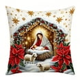 thumbnail image 1 of Horivan 1 Packs Christmas Throw Pillow Covers Reversible Soft Linen Blend Holiday Decor for Sofa Bedroom Living Room Festive Home Accents, 1 of 5