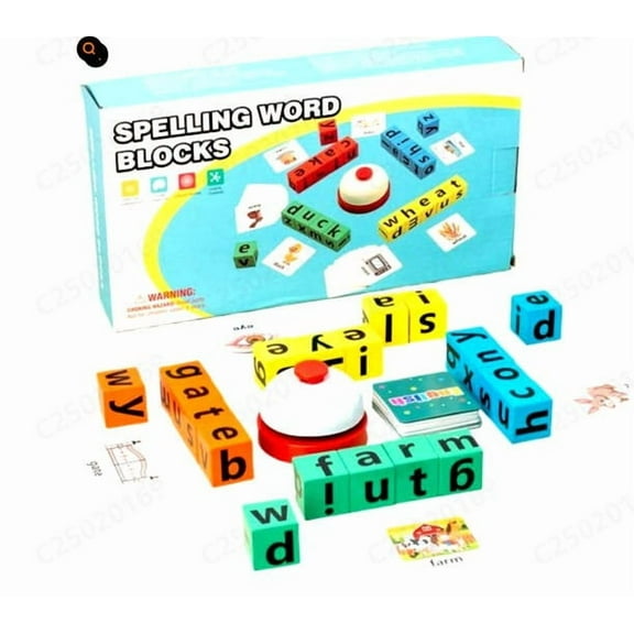 Horivan 1 Packs Dice Words Game Family Board Game for Adults Educational Spelling Strategy Party Travel Game Fast-Paced Word Building Dice for Game Night & Classroom Learning