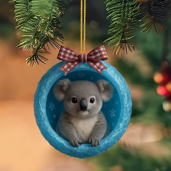 Horivan 1 Packs Exquisite Animals Series 2D Acrylic Backpack Car Pendant Cute Decorations for Adults Kawaii Aesthetic Accessories Keychain Gift