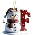 thumbnail image 1 of Horivan 1 Packs Snowman Letter Ornaments Personalized Christmas Decorations Waterproof Acrylic Hanging Pendants for Tree Home Party Holiday Gift, 1 of 6