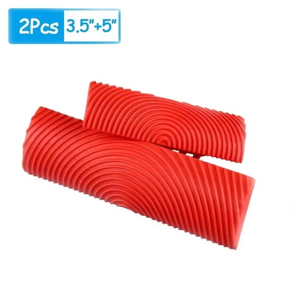 Horivan 1 Pcs Wood Grain Painting Tools Rubber Texture Roller Brush for DIY Wall Decoration Reusable Easy Clean Home Improvement Supplies