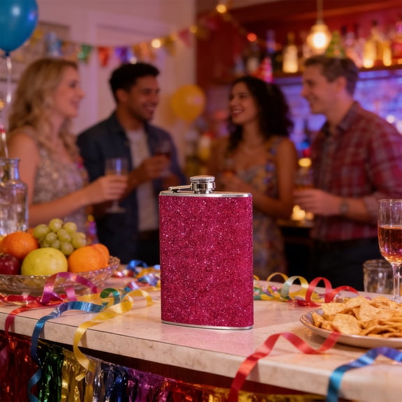 Horivan 2 Counts Stainless Steel Whiskey Flask with Leak Proof Cap Portable Metal Liquor Container for Outdoor Travel Durable Gift for Adults Camping and Party Essentials