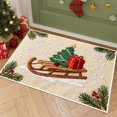 thumbnail image 1 of Horivan 2 Packs Christmas 3D Embroidery Door Mat Non Slip Absorbent Kitchen Rug Holiday Home Decor Washable Floor Mat for Entryway Bathroom, 1 of 6