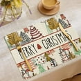 thumbnail image 1 of Horivan 2 Packs Christmas Table Mats Heat Resistant Placemats Winter Snowflake Design Wrinkle Resistant Polyester for Dining Room Kitchen Holiday Party Decor, 1 of 6