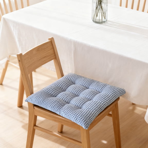 Horivan 2 Packs Plush Square Seat Cushion with Non-Slip Back Support Soft Polyester Chair Pad for Office Desk Dining Room Comfortable Home Decor & Study Accessories