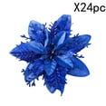 thumbnail image 1 of Horivan 24PCS Christmas Tree Flower Decorations with Clips, Festive Party Decor, Plastic Artificial Holiday Ornaments for Xmas Party & Home Decor, Long Lasting Christmas Tree Accessories, 1 of 5