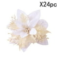 thumbnail image 1 of Horivan 24PCS Christmas Tree Flower Decorations with Clips, Festive Party Decor, Plastic Artificial Holiday Ornaments for Xmas Party & Home Decor, Long Lasting Christmas Tree Accessories, 1 of 5
