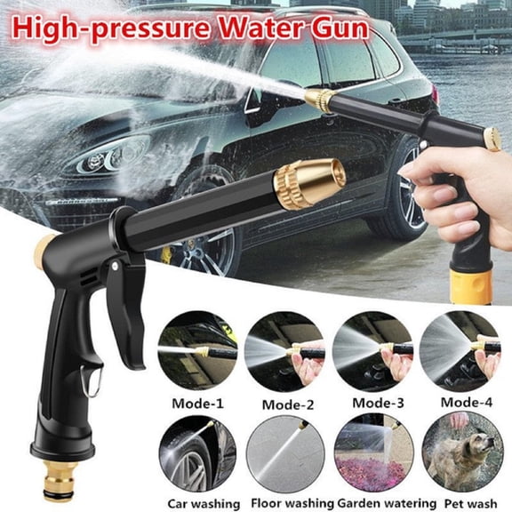 Horivan 3 Counts 15m Range High Pressure Water Spray Nozzle with Rotating Head, Alloy Copper Car Wash Garden Cleaning Tool