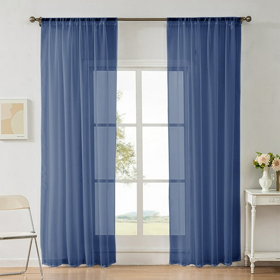 Horivan 3 Packs Sheer Curtains for Living Room Rod Pocket Light Filtering Polyester Drapes Modern Window Treatments Lightweight Translucent Privacy Home Decor