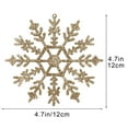 thumbnail image 1 of Horivan 3PCS Glitter Snowflake Ornaments 12CM Christmas Tree Decor Plastic Hanging Pendants with Frosted Finish for Holiday Home Party Decorations Winter Wedding Decor, 1 of 7