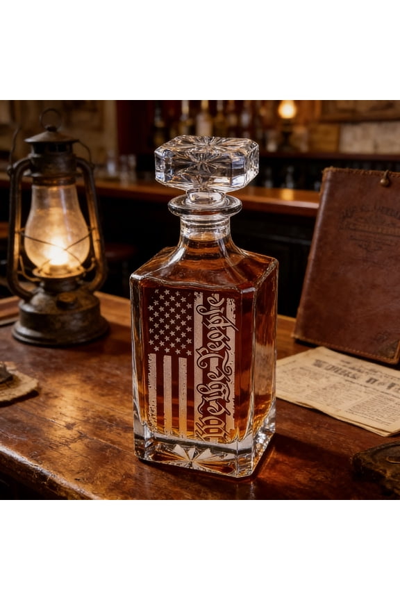 450ml Lead‑Free Crystal Glass Whiskey Decanter Home Bar Liquor Storage Gift