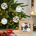 thumbnail image 1 of Horivan 4PCS Shatterproof Christmas Ornaments 3.74 Inch Plastic Hanging Balls for Holiday Tree Decorations Festive Party Supplies, 1 of 6