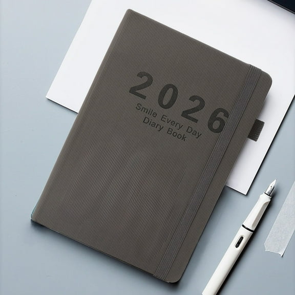 Horivan A5 Weekly Planner Journal with Elastic Strap, 12 Month Calendar Notebook for Office Desk Daily Scheduling Goal Tracking