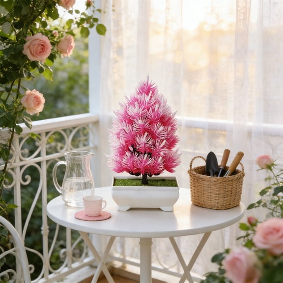 Horivan Artificial Potted Plants for Home Decor Realistic Fake Flowers with Flexible Stems and Weighted Pot Indoor Table Centerpiece for Living Room Dining Room Office Desk