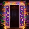 thumbnail image 1 of Horivan Carnival Party Decorations Hanging Flags Mardi Gras Festival Banners with Masks Design Durable Polyester for Outdoor Garden Yard Decoration Colorful Themed Party Supplies 180X30CM, 1 of 6