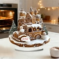 thumbnail image 1 of Horivan Christmas Carousel Castle Ornaments Acrylic Festive Decor with Stand for Holiday Home Display Tabletop Decorations, 1 of 5