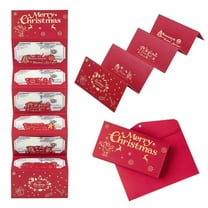 Horivan Christmas Red Envelope 6 Cards Christmas Surprise Party Money Box Holiday Gift Storage Gift Card for Xmas Holiday New Year