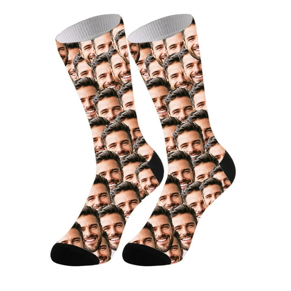 Horivan Custom Print Fleece Socks Unisex Cozy Crew Casual Wear Winter Sports Socks Gift for Family Party Dance Performance Holiday Comfort