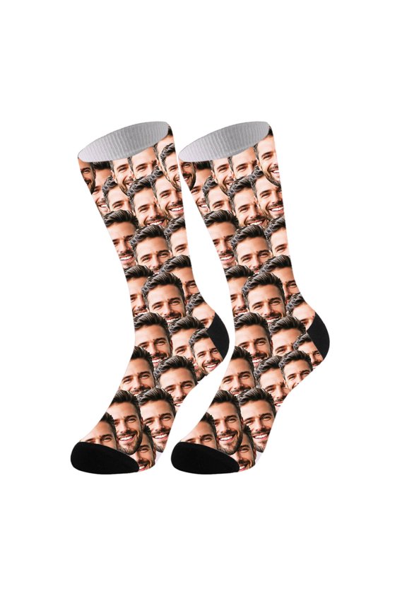 Custom Print Fleece Socks Unisex Cozy Crew Casual Wear Winter Sports Socks Gift for Family Party Dance Performance Holiday Comfort