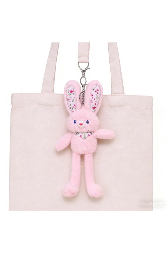 Cute Bunny Plush Toy Keychain, Easter Holiday Gift, Soft Stuffed Animal Pendant for Birthdays and Parties, Funny Cartoon Rabbit Plushie