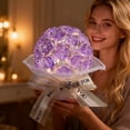 thumbnail image 1 of Horivan DIY Rose Flower Night Light Kit, Romantic LED Lamp for Home Decor, Birthday Gift, Bedroom Desk Ambient Lighting, Adult Craft Project, 1 of 6