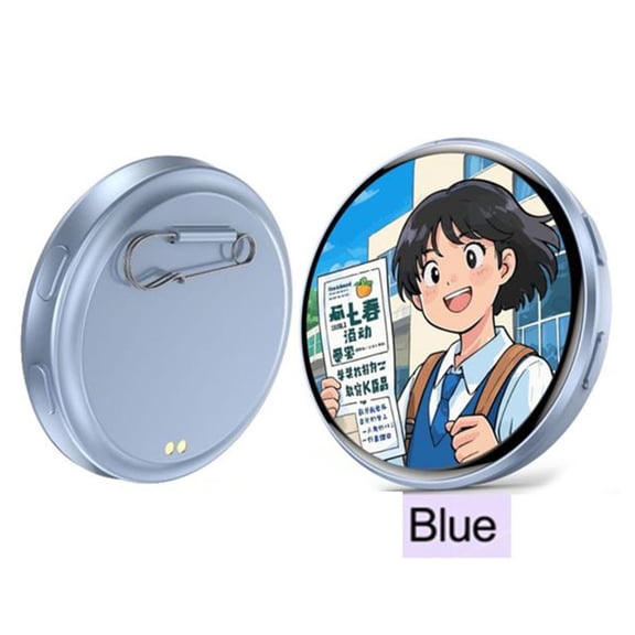 Horivan Digital Photo Badge Touchscreen Display Customizable GIF Video Pins with 600mAh Battery for Anime Fans and Conventions Accessories