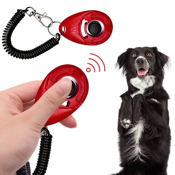 Horivan Dog Training Clicker with Wrist Strap, Ergonomic Teardrop Design for Effective Pet Obedience Training, Durable Plastic Clicker for Dogs and Puppies